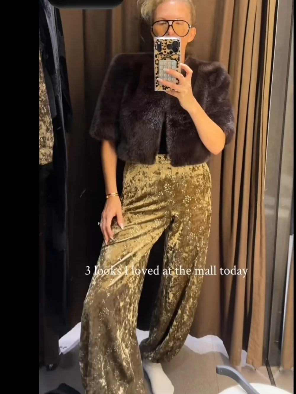 ZARA VELVET BALLOON PANTS